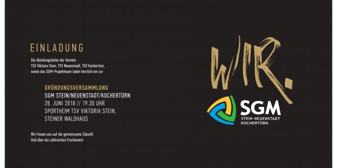 Einladung zur Gründungsversammlung der SGM Stein/Neuenstadt/Kochertürn